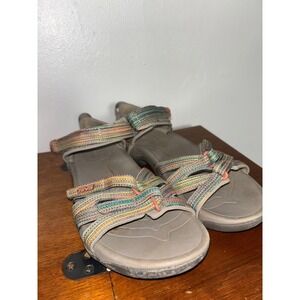 Teva Tirra Sport Sandals Womens Sz 8 Grey Multi Color Hiking Outdoor Strappy